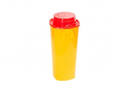 Контейнер  1 л для сбора острого инструментария (круглый), класс Б 2548